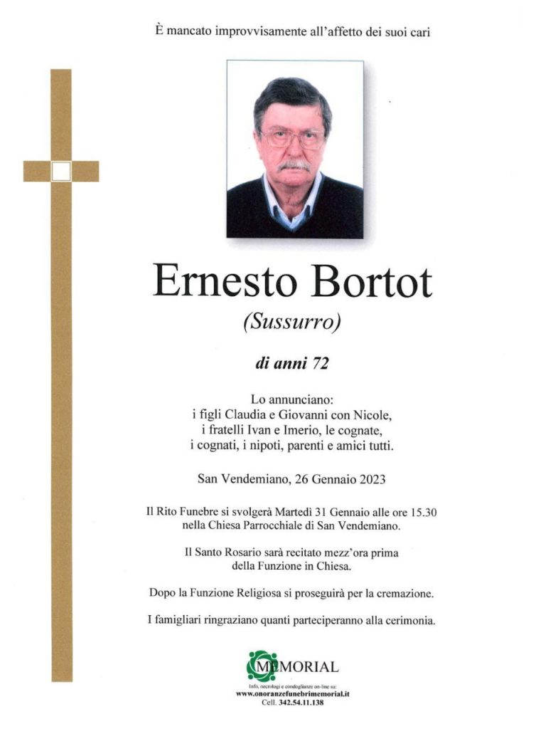 Ciao “Susuro” Ernesto Bortot